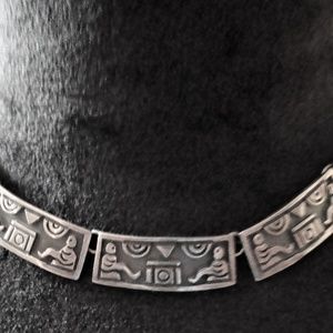 Vintage 1940's .925 Silver Choker and Earring Set